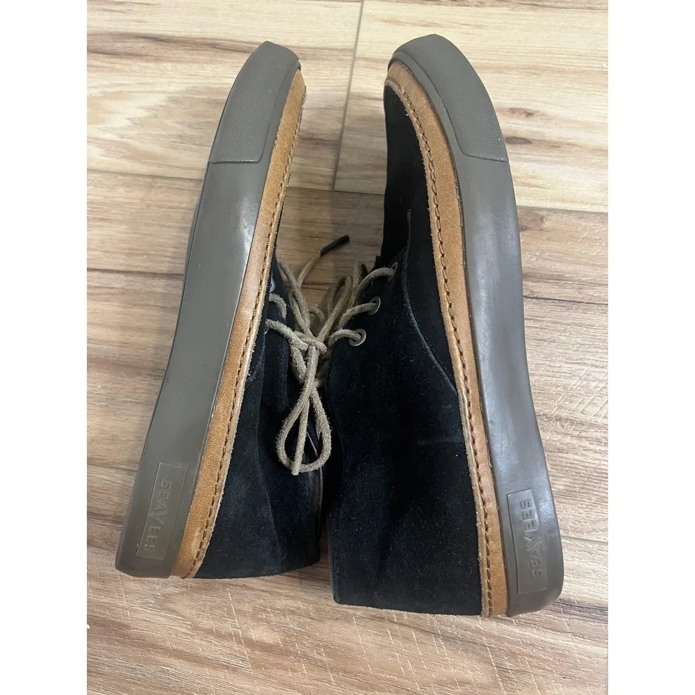SeaVees Maslon Desert Boots Mens Size 8 Black Suede‎ Chukka Casual Lace Up Shoes